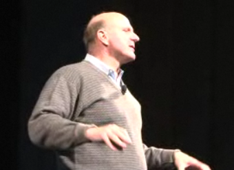 Steve Ballmer speaking at Stanford